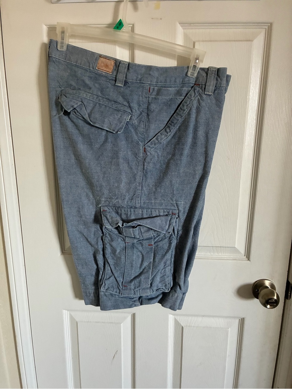Levi's light blue cargo shorts with utility pockets